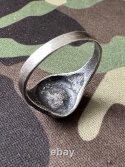 WW2. German silver ring. WW2