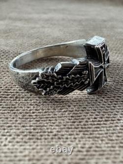 WW2. German silver ring. World War II