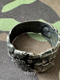 WW2. German silver ring. World War II