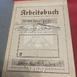 WW2 German woman's workbook perfect original condition