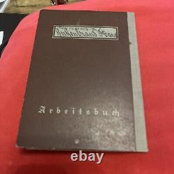 WW2 German woman's workbook perfect original condition