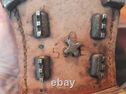 WW2/II Vintage Original German Swedish Mountain Soldiers Leather Boots Hobnails