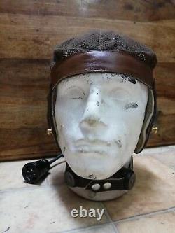 WW2 Luftwaffe Lkp N 101 Flying Helmet / Throat Mic Reproduction german pilot raf