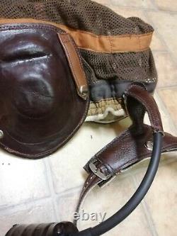 WW2 Luftwaffe Lkp N 101 Flying Helmet / Throat Mic Reproduction german pilot raf