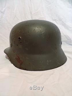 WW2 M40 Q64 German Helmet Original Casque, stahlhelm, elmetto