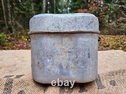 WW2 ORIGINAL GERMAN ALUMINIUM M44 1945 ERSATZ MESS-KIT BARN FIND from KURLAND