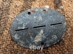 WW2 ORIGINAL GERMAN DOG TAG HEAVY TANK BRIDGE BUILDER COLUMN RELIC from KURLAND