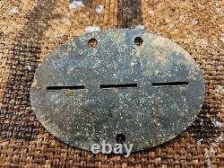 WW2 ORIGINAL GERMAN DOG TAG HEAVY TANK BRIDGE BUILDER COLUMN RELIC from KURLAND