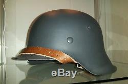 Ww2 Original German Helmet M42 / German Helmet / Field Grey Leather Liner 1942