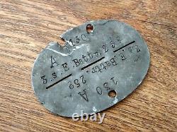 WW2 ORIGINAL GERMAN ID DOG TAG artillery