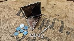 WW2 ORIGINAL GERMAN SOLDIER'S WALLET COINS POCKET CHANGE RELIC from KURLAND