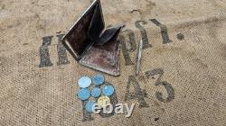 WW2 ORIGINAL GERMAN SOLDIER'S WALLET COINS POCKET CHANGE RELIC from KURLAND