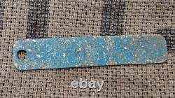 WW2 ORIGINAL GERMAN VEHICLE RADIO INVENTORY TAG 14. Pz. Div. RELIC from KURLAND