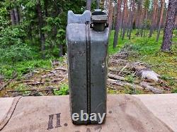 WW2 ORIGINAL GERMAN WASSER WATER JERRY CAN BARN FIND from KURLAND 14. Panzer Div