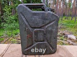 WW2 ORIGINAL GERMAN WASSER WATER JERRY CAN BARN FIND from KURLAND 14. Panzer Div