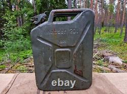 WW2 ORIGINAL GERMAN WASSER WATER JERRY CAN BARN FIND from KURLAND 14. Panzer Div