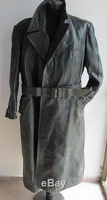 Ww2 Original German Wehrmacht Officer Leather Greatcoat