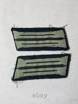 WW2 Original German Army Pioneer Engineer Collar Tabs Patches Pair