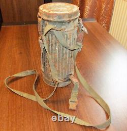 WW2 Original German Gas Mask and Canister Dated 1943