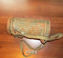 WW2 Original German Gas Mask and Canister Dated 1943