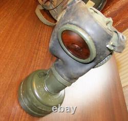 WW2 Original German Gas Mask and Canister Dated 1943