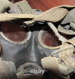 WW2 Original German Gas Mask and Canister Dated 1943