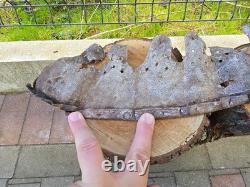 WW2 Original German Helmet Leather From Kurland Battlefield