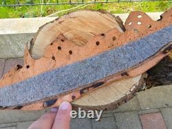 WW2 Original German Helmet Leather From Kurland Battlefield