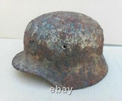 WW2 Original German Helmet WINTER? Amouflage M40 German Relic