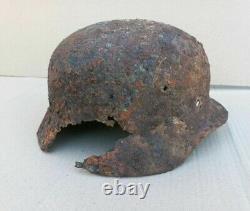 WW2 Original German Helmet WINTER? Amouflage M40 German Relic