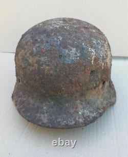 WW2 Original German Helmet WINTER? Amouflage M40 German Relic