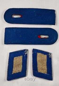 WW2 Original German LW Flak Reserve Collar Tabs & Shoulder Boards Matching Set