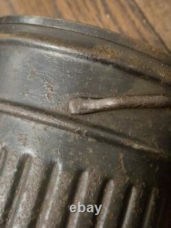 WW2 Original German Luftwaffe mask container, tin, blue paint, name, dated
