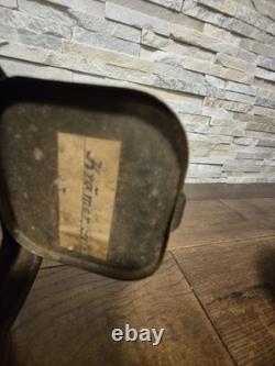WW2 Original German Luftwaffe mask container, tin, blue paint, name, dated