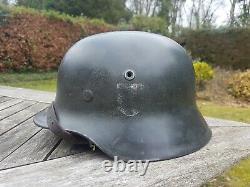 WW2 Original German M40 SD Named Helmet