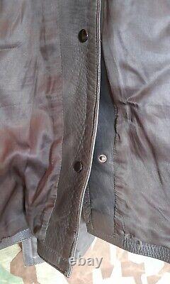WW2 Original German Officers Leather Trench coat, stamped