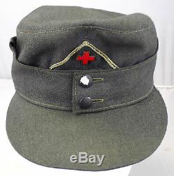 WW2 Original German Red Cross Officer's Field Cap