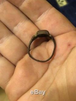 WW2 Original German Soldier, West Wall Skull Ring, From Kurland Battlefield