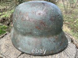 WW2 Original German helmet M35 64 EF