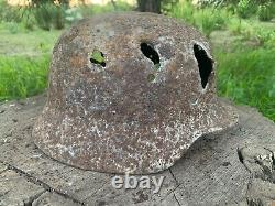 WW2 Original German helmet M35 66