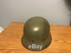WW2 Original German helmet M35 liner +chinstrap SE66