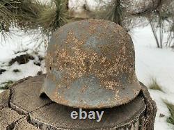 WW2 Original German helmet M40 64 owner's signature