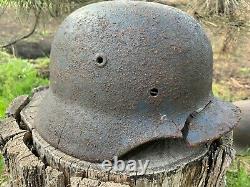 WW2 Original German helmet M40 NS64 Owner's signature