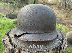 WW2 Original German helmet M40 NS64 Owner's signature