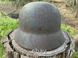 WW2 Original German helmet M40 NS64 Owner's signature