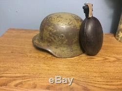WW2 Original German helmet + liner DAK afrika korps M40 Q64