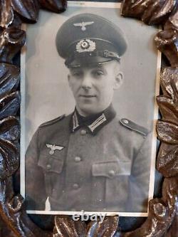 WW2 Original German officer photograph in Original photo frame