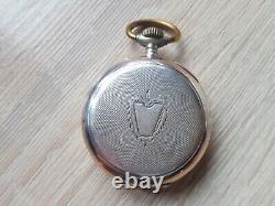 WW2 Original German officer pocket watch, silver 800