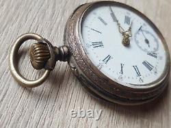 WW2 Original German officer pocket watch, silver 800