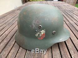 WW2 Original M35 DD German Helmet with Kai Winkler Expertise